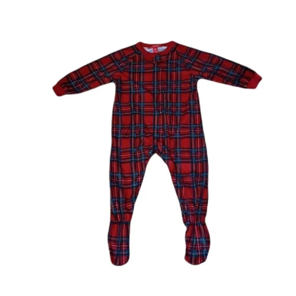 Macy's Family Christmas Pajamas plaid footies, sleeper